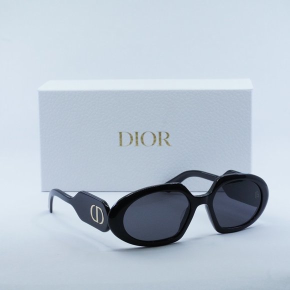FINAL PRICE NEW DIOR DiorBobby R2U 10A0 SHINY BLACK / SMOKE SUNGLASSES - Picture 10 of 12